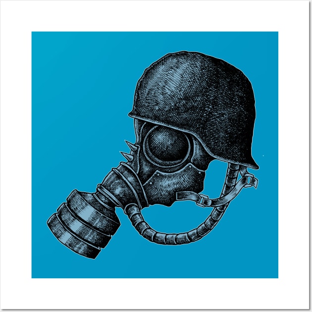 gas mask Wall Art by HornArt